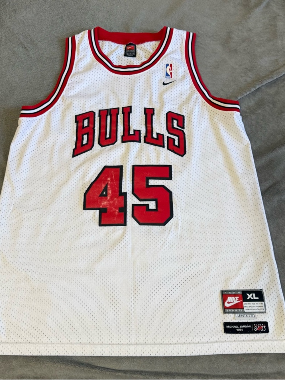 Nike NBA 1984 Flight 8403 Chicago Bulls Michael Jordan #45 jersey XL basketball